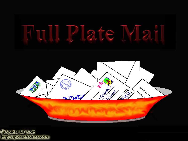 Full Plate Mail / коллаж, юмор, Full Plate Mail, почта, тарелка, письма