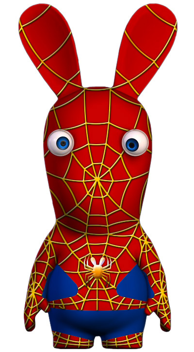 коллаж юмор графика rabbid зайцы кролики rabbit конкурс Навигатор Игрового Мира НИМ  Спайдермен SpiderMan