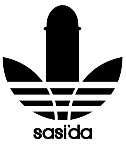 sasi'da / коллаж юмор рекламная пародия adidas логотип